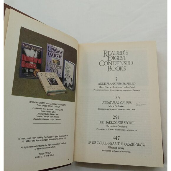 1989 Reader's Digest Condensed 1st Ed HC Leather Gilt Vtg NM Classic - Picture 11 of 13
